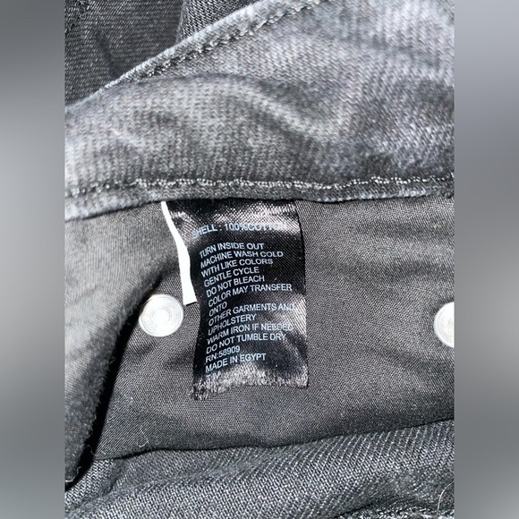 NWOT Distressed Denim High Waisted black Jean Shorts NEW Washed never worn sz 31 - Picture 9 of 11